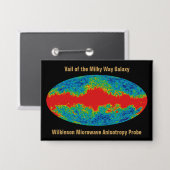 Milchstraßenschleier über WMAP Universum Button (Vorderseite/Rückseite)