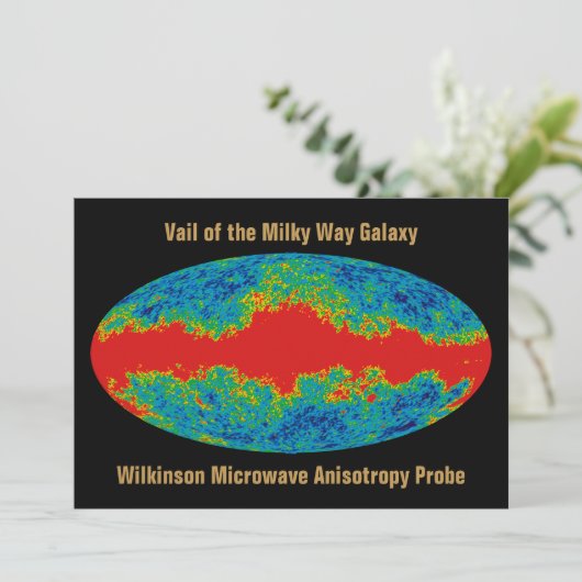 Milchstraßenschleier über WMAP Universum Einladung (Stehend Vorderseite)