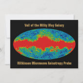 Milchstraßenschleier über WMAP Universum Feiertagskarte (Vorderseite)