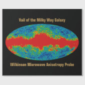 Milchstraßenschleier über WMAP Universum Geschenkpapier (Flach)