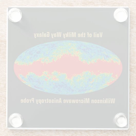 Milchstraßenschleier über WMAP Universum Glasuntersetzer (Rückseite)