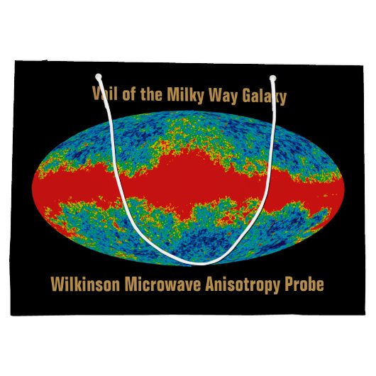 Milchstraßenschleier über WMAP Universum Große Geschenktüte (Rückseite)