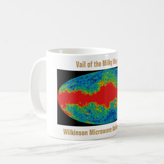 Milchstraßenschleier über WMAP Universum Kaffeetasse (Vorderseite Links)