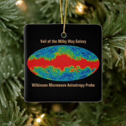Milchstraßenschleier über WMAP Universum Keramikornament (Baum)