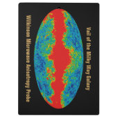 Milchstraßenschleier über WMAP Universum Klemmbrett (Rückseite)