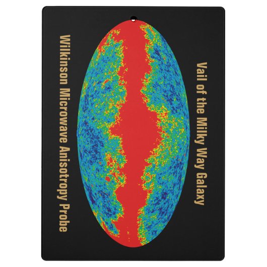 Milchstraßenschleier über WMAP Universum Klemmbrett (Rückseite)