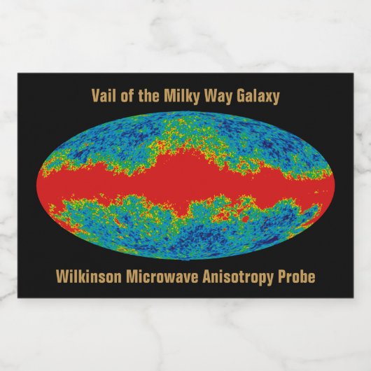 Milchstraßenschleier über WMAP Universum Lebensmitteletikett (Einzelnes Label)