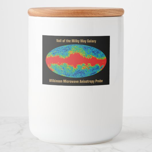 Milchstraßenschleier über WMAP Universum Lebensmitteletikett (Vorderseite)