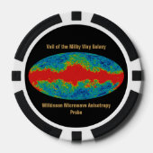 Milchstraßenschleier über WMAP Universum Pokerchips (Vorderseite)