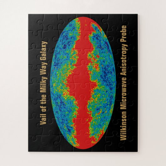 Milchstraßenschleier über WMAP Universum Puzzle (Vertikal)