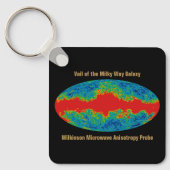 Milchstraßenschleier über WMAP Universum Schlüsselanhänger (Vorderseite)