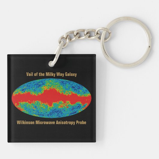 Milchstraßenschleier über WMAP Universum Schlüsselanhänger (Rückseite)