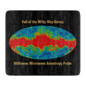 Milchstraßenschleier über WMAP Universum Schneidebrett (Vorderseite)