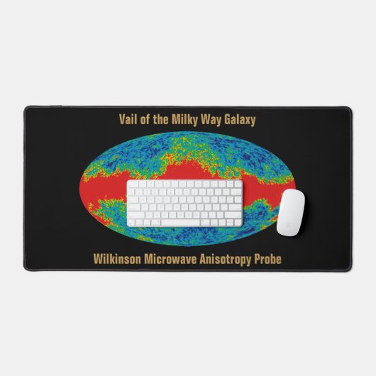 Milchstraßenschleier über WMAP Universum Schreibtischunterlage (Tastatur & Maus)