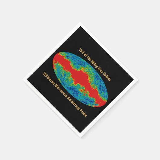 Milchstraßenschleier über WMAP Universum Serviette (Ecke)