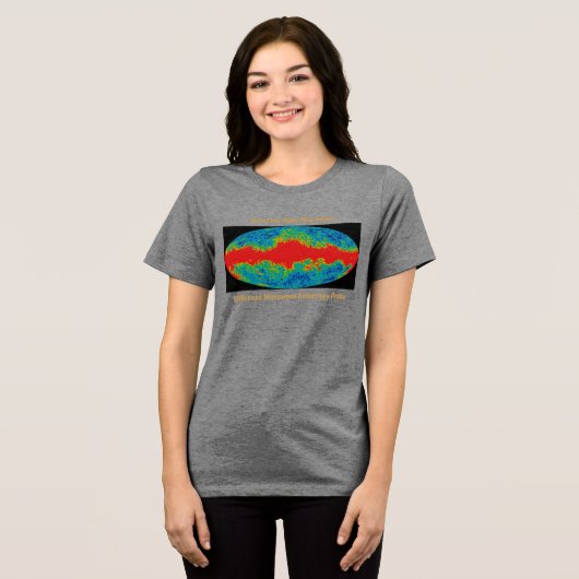 Milchstraßenschleier über WMAP Universum Tri-Blend Shirt (Vorderseite voll)