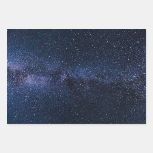 Milchstraßenstars Galaxy Wrapping Paper Geschenkpapier Set (Vorderseite)