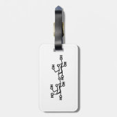 Milchstruktur von Lactose Gepäckanhänger (Rückseite vertikal)