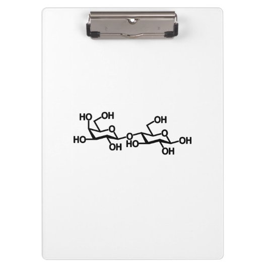 Milchstruktur von Lactose Klemmbrett (Vorderseite)