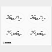 Milchstruktur von Lactose Ovaler Aufkleber (Blatt)