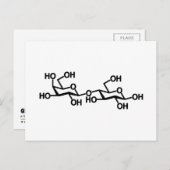Milchstruktur von Lactose Postkarte (Vorne/Hinten)