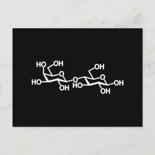Milchstruktur von Lactose Postkarte