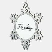 Milchstruktur von Lactose Schneeflocken Zinn-Ornament (Rechts)