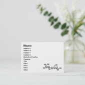 Milchstruktur von Lactose Visitenkarte (Stehend Vorderseite)