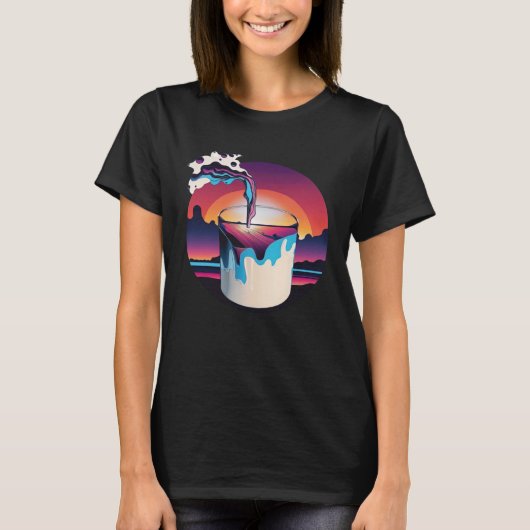 Milchsynthwave-80er Retrowave-Ästhetik 1 T-Shirt (Vorderseite)