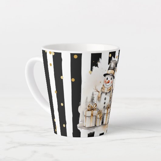 Milchtasse Klein Snowman and Stripes Var04 (Linke Ecke)