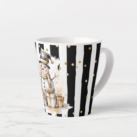 Milchtasse Klein Snowman and Stripes Var04 (Rechte Ecke)