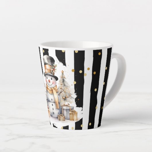 Milchtasse Klein Snowman and Stripes Var05 (Rechte Ecke)