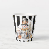 Milchtasse Klein Snowman and Stripes Var05 (Vorderseite)