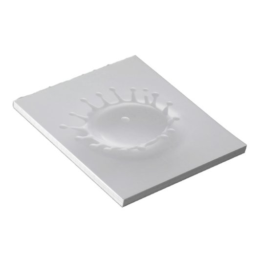 Milchtrocknung Notizblock (angewinkelt)