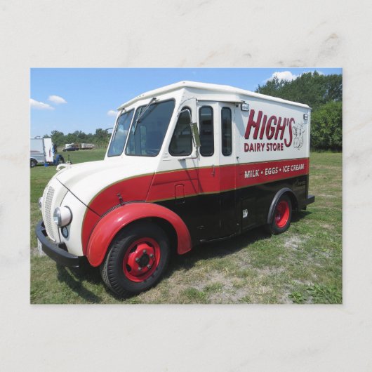 Milchwagen Postkarte (Vorderseite)
