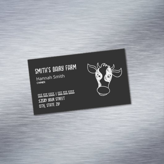 Milchwirtschaftskarte Magnetische Visitenkarte (Beispiel)