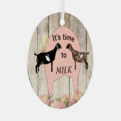 Milchziege - Milchzeit Ornament Aus Metall (Vorderseite Rechts)
