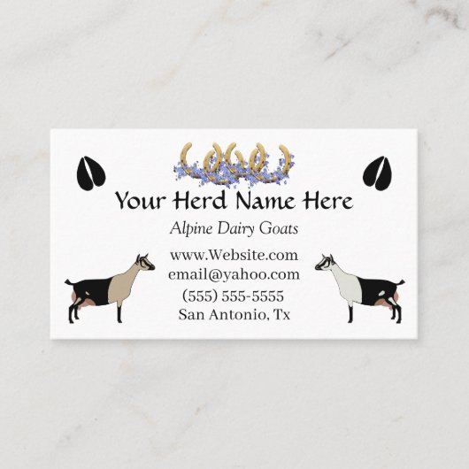 Milchziege Visitenkarte (Vorderseite)