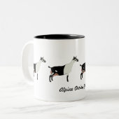 Milchziegen Zweifarbige Tasse (Vorderseite Links)