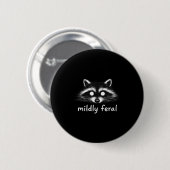 Mild verwilderter Waschbär Button (Vorne & Hinten)