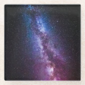 Milde, helle Farben Glasuntersetzer (Vorderseite)