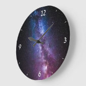 Milde, helle Farben Große Wanduhr (Winkel)