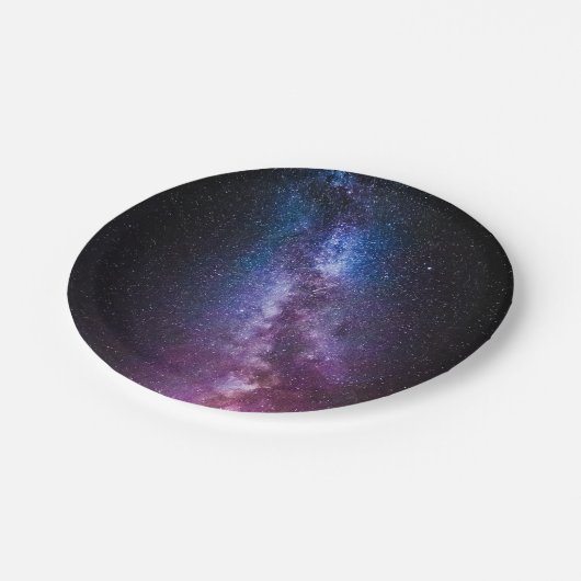 Milde, helle Farben Pappteller (Schrägansicht)