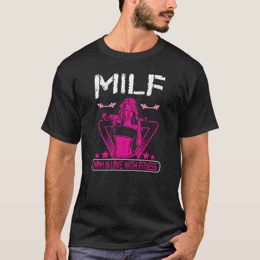 Milde Mama in Liebe mit Fitness-Design T-Shirt (Vorderseite)