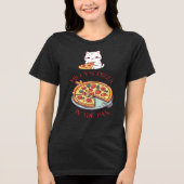 milde Pizza in der Pfanne Tri-Blend Shirt (Vorderseite)
