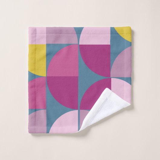 Milde psychedelische lila Rosa Farben mo Badhandtuch Set (Waschlappen)