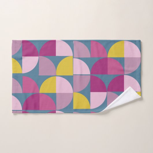 Milde psychedelische lila Rosa Farben mo Badhandtuch Set (Handtuch)