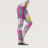 Milde psychedelische lila Rosa Farben mo Leggings (Rechts)