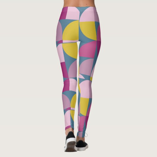 Milde psychedelische lila Rosa Farben mo Leggings (Rückseite)