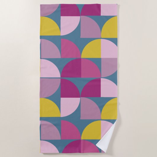 Milde psychedelische lila Rosa Farben mo Strandtuch (Vorderseite)
